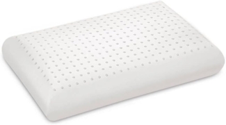 Letti Moderni Latexkissen Classic - Nackenkissen Baumwoll Kissenbezug - 40x60, 40x80 Höhe 14 cm - 40x60x14