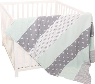 Ullenboom Babydecke & Kuscheldecke 100X140 cm Mint Grau