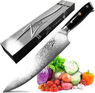 Alpha-Royal Japanese Serie 10" Chefkochmesser Damaszener-Stahl Schwarz