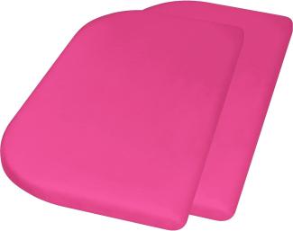 spannbettlaken Junior 81 x 42 + 10 cm Baumwolle rosa 2 Stück