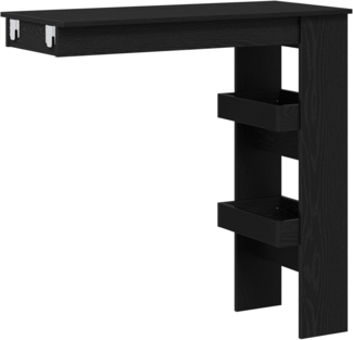vidaXL Wand Bar Tisch Schwarze Eiche 102 x 55 x 103,5 cm Holzwerkstoff 862748