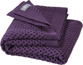 Disana Waben-Strickdecke 80x100 cm Aubergine