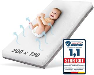 Ehrenkind® Kindermatratze Royal | Baby Matratze 120x200 | Babymatratze 120x200 mit innovativem 3D Mesh und Hygiene Tencel Bezug wasserdicht + luftdurchlässig