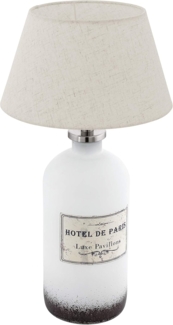 Eglo 49663 Tischleuchte Vintage ROSEDDAL Ø 30cm in creme mit Kabelschalter