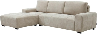 Vente-unique - Ecksofa - Ecke links - Stoff Beige - MICHELIA