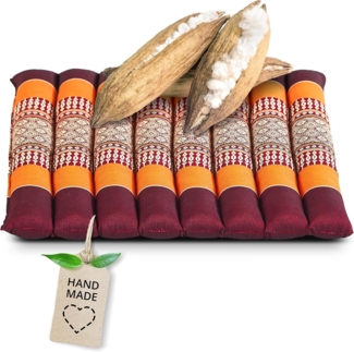 livasia Sitzkissen Steppkissen 35 cm, vegan und handgefertigt, 35x35x4,5cm, Kapok