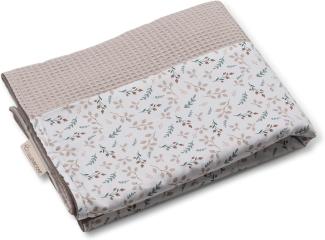 ULLENBOOM ® Babydecke 70x100 cm, Sandblume (Made in EU) - Aus Baumwolle & flauschigem Fleece (OEKO-TEX Standard), Baby Decke Neugeborenen, ideal als Kinderwagendecke oder Kuscheldecke