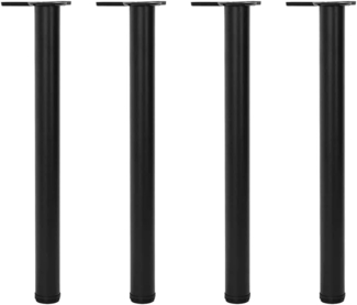 4x höhenverstellbares Tischbein Schwarz 710 mm 242139