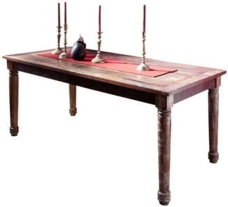 Massivmoebel24 Esstisch FABLE (120 x 80 x 76 Altholz, Esstisch Esszimmertisch aus Altholz im Vintage-Stil)