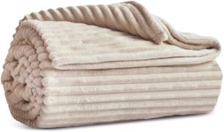 Karaca Tagesdecke Karaca Ruby Stripe Wellsoft Einzel Decke Tagesdecke Ecru