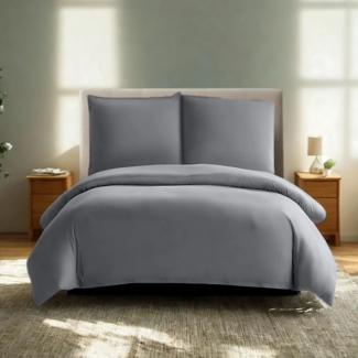 Komfortec Bettwäsche Premium, 135 x 200 bis 220 x 240 cm, 6 verschiedene Größen zur Auswahl, gebürstet 100% Mikrofaser, 3 teilig, Superweiches Bettwäsche-Set, Knitterfrei, Atmungsaktiv