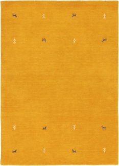 carpetfine Wollteppich Gabbeh Uni, rechteckig, Höhe: 15 mm, reine Wolle, handgewebt, Gabbeh Loom Tiermotiv, auch als Läufer