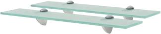 vidaXL Schwebende Regale 2 Stk. Glas 50x20 cm 8 mm [3051520]