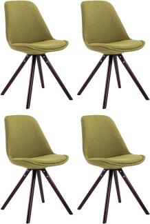 4er Set Stühle Toulouse Stoff Cappuccino Rund [320351]