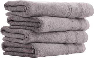 uncover by Schiesser Handtuchset Brooklyn - 4-teilig - 50x100cm - Hellgrau