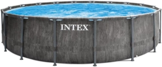 Intex 'Baltik 457 x 122 x 457 cm' gerahmter Pool, mit Leiter, grau