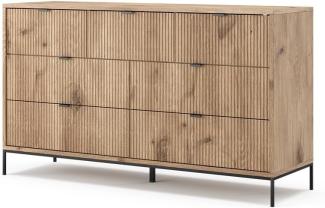 Vicco Sideboard Eliza Viking Oak 140 x 81 cm mit 7 Schubladen