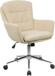 SVITA Schreibtischstuhl MARTE, höhenverstellbar, Bürostuhl, Drehstuhl mit Rollen, Beige