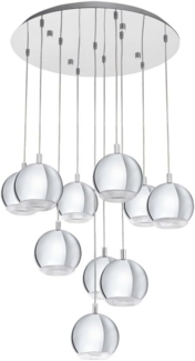 Eglo 95914 Hängeleuchte Conessa in chrom und klar 10X3W H:170 Ø58cm