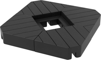 Outsunny Schirmhalter 4-teilig, mit Holzoptik, für Stöcke bis Ø 20 mm, Sonnenschirmständer für Ampelschirm, 4 tlg, Schirmgewicht