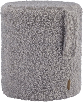 blomus Hocker -TEDDY- Sitzhocker, Kuschelhocker, Wohnzimmerhocker modern (1 Hocker), Flauschig weicher Bezug, Mit Trageschlaufe, zertifiziert