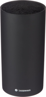 Zassenhaus - Messerblock rund schwarz mit flexiblem Borsteneinsatz (078008)