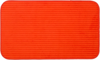 Gözze Badematte Berlin, Höhe 7 mm, rutschhemmend beschichtet, fußbodenheizungsgeeignet, Polyester, rechteckig, Badteppich, Uni Farben, Cord Optik, waschbar