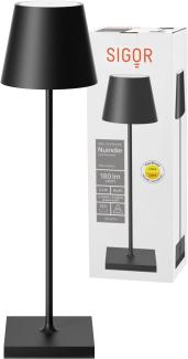 Sigor LED-Akku-Tischlampe NUINDIE schwarz 4501001