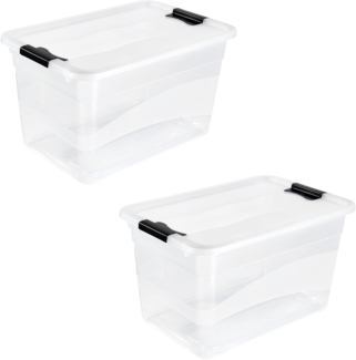 keeeper Organizer cornelia (Set, 2 St), Aufbewahrungsbox, 52 L, mit Deckel und Schiebeverschluss, Kunststoff