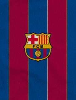 Wohndecke FC Barcelona Fußball Decke 130 x 170 weich und kuschelig Fleecedecke, BERONAGE