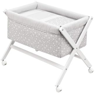 Cambrass 35086 Babybett Aus Holz X-Form Kollektion, Star, 55 x 87 x 74 cm, grau