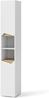 Vicco Hochschrank für Badezimmer Marelle, 30 x 180 cm, Weiß Artisan, Badschrank