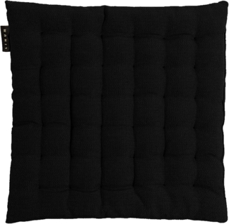 LINUM PEPPER Elegantes Sitzkissen 40x40 cm, 100% Baumwolle, Maschinenwaschbar, Schwarz