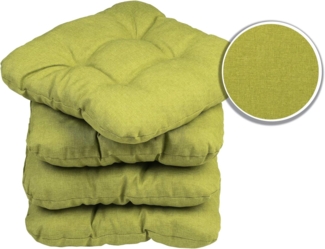 sunnypillow Stuhlkissen 4er Set Stuhlkissen 40x40 cm Bequeme 8cm, Polsterauflage Auflage für Stühle / Bänke