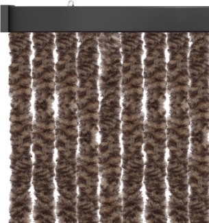 Flauschvorhang 90x220cm ( Rot-Weiß ), perfekter Insekten- und Sichtschutz für Ihre Balkon- und Terrassentür, viele Farben