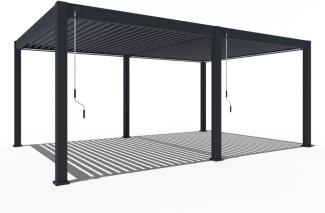 Weide Deluxe Plus Pergola | Aluminium Lamellendach | 4 x 6 M | anthrazit | Pavillon freistehend