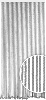 Kobolo Türvorhang Seilvorhang GREY 54 Stränge 90x200 cm, Ösen (1 St), transparent
