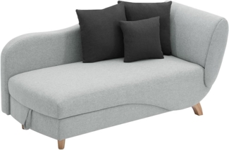 Vente-unique - Recamiere mit Schlaffunktion & Stauraum - linksseitig - Stoff - Hellgrau - PENELOPE