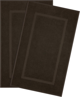 HAMMETEX Badematte Hotelmatte, Duschvorleger, Höhe 5 mm, rutschhemmend beschichtet, beidseitig nutzbar, Baumwolle, rechteckig, 2-teiliges Set, einfarbig, 100% Baumwolle