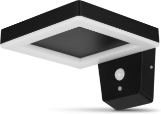 REV LED Solar Wandleuchte Square schwarz