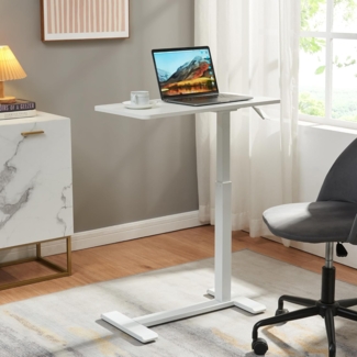 Höhenverstellbarer Laptoptisch Klirg 66-92x68x36 cm Weiß [en. casa]