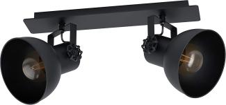 Eglo 43432 Spotleuchte BARNSTAPLE 1 Stahl schwarz E27 2X40W L:47,5cm B:9cm dimmbar