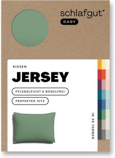 Schlafgut Kissenbezug EASY Jersey|Kissenbezug einzeln 70x90 cm| green-mid