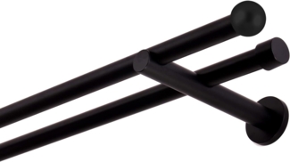 MDEKOR Gardinenstange, 2-läufig, kürzbar, Wandmontage, Gardinenstange Vorhangstange Wandmontage