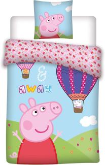 Bettwäsche-Set Peppa Pig Wutz Baby Ballon 100 x 135 cm