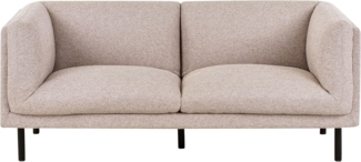 Sofa VORGOD Stoff Hellbraun 2-Sitzer