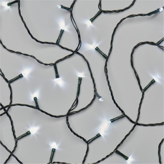 EMOS LED-Lichterkette kaltweiß für Innen und Außen, 18m lange IP44 Weihnachtslichterkette mit 180 LEDs + 5m Zuleitung und Netzteil, 6 Stunden Timer Funktion, für Party, Weihnachten, Deko