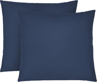 biberna Feinjersey-Kopfkissenbezug 0077144, marine, 2x 40x40 cm
