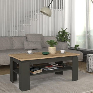 Couchtisch Krirdfjos 110 x 60 x 47 cm Anthrazit/Saphir-Eiche [en. casa]