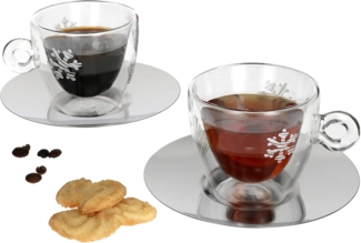 Weihnachtstasse Kaffee Tee Cappuccino Tasse Thermo Glastasse Luigi Bormioli Klein _165ml